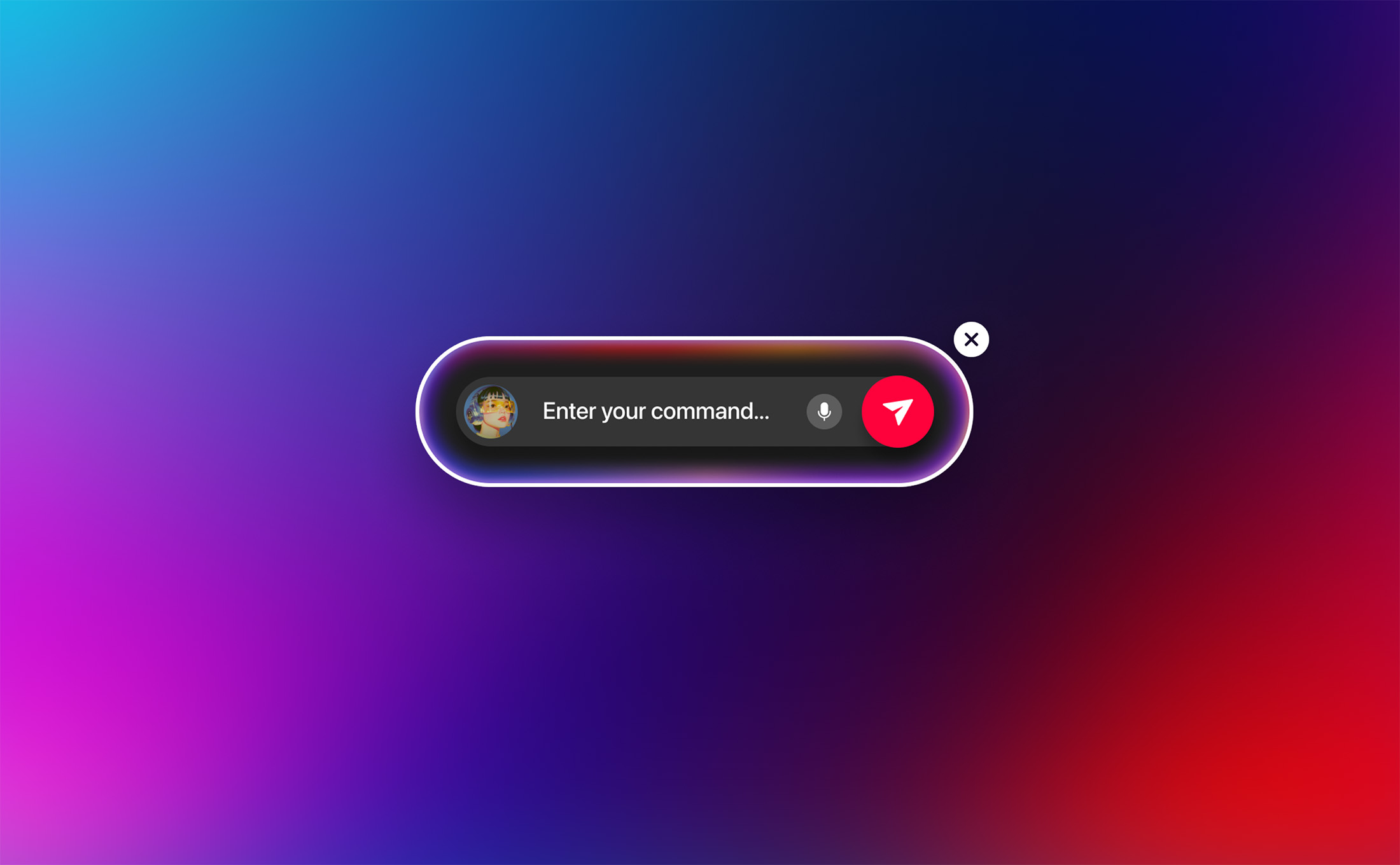 GUI in closed state with flipped colors